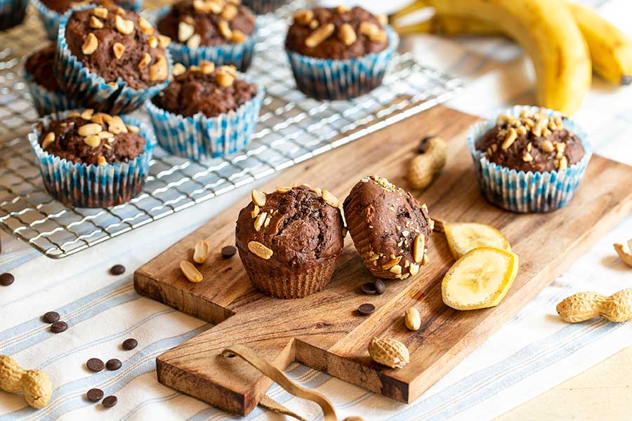 Bananen-Erdnuss-Muffins