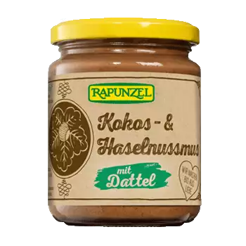 Rapunzel Kokos-Haselnussmus mit Dattel und Kakao