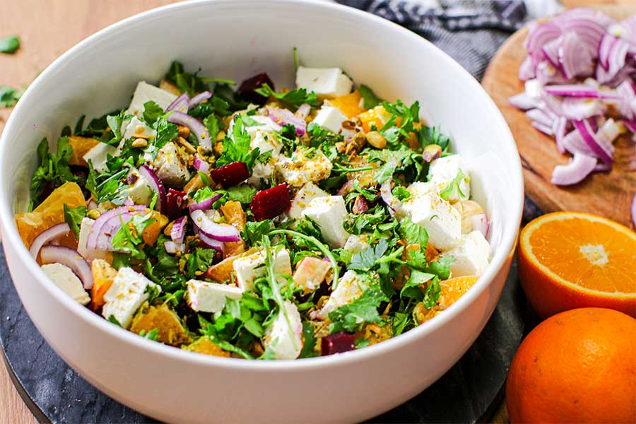 Wintersalat mit Rote Bete und Feta