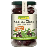 Oliven Kalamata mit Kräutern, ohne Stein geölt