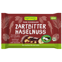 Zartbitter Schokolade 60% Kakao mit Haselnuss HAND IN HAND