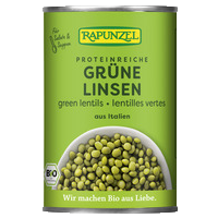 Grüne Linsen in der Dose